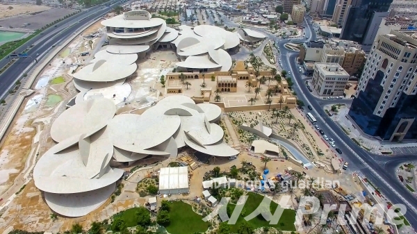 위에서 본 카타르 국립박물관 전경.  ⓒ현대건설