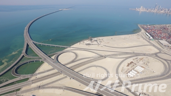 쿠웨이트 셰이크 자베르 코즈웨이 연륙교 전경이다.  ⓒ현대건설