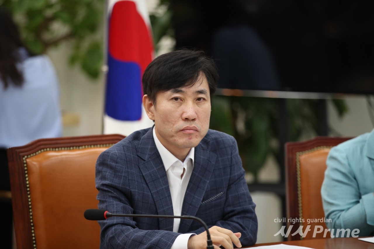 19일 바른미래당 원내정책회의에 참석한 하태경 최고위원  ⓒ국회기자단 김진혁 기자