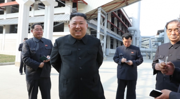 순천인비료공장 준공식에 참석한 북한 김정은 국무위원장 ⓒ노동신문 홈페이지 캡처