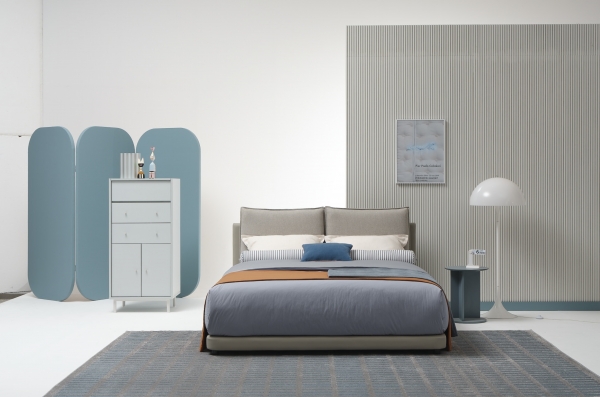 가죽, 소재와 헤드 디자인을 선택하여 개성있는 침실 공간을 연출할 수 있는 '유로504 데코 침대'   ⓒ한샘