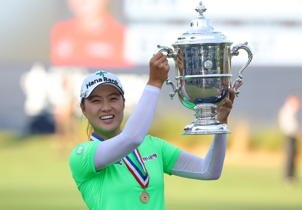US여자오픈 골프대회 72홀 역대 최저타 신기록으로 우승을 차지한 이민지 선수.  ⓒ하나금융그룹